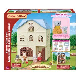 RARE Calico Critters Sky Blue Terrace Gift Set